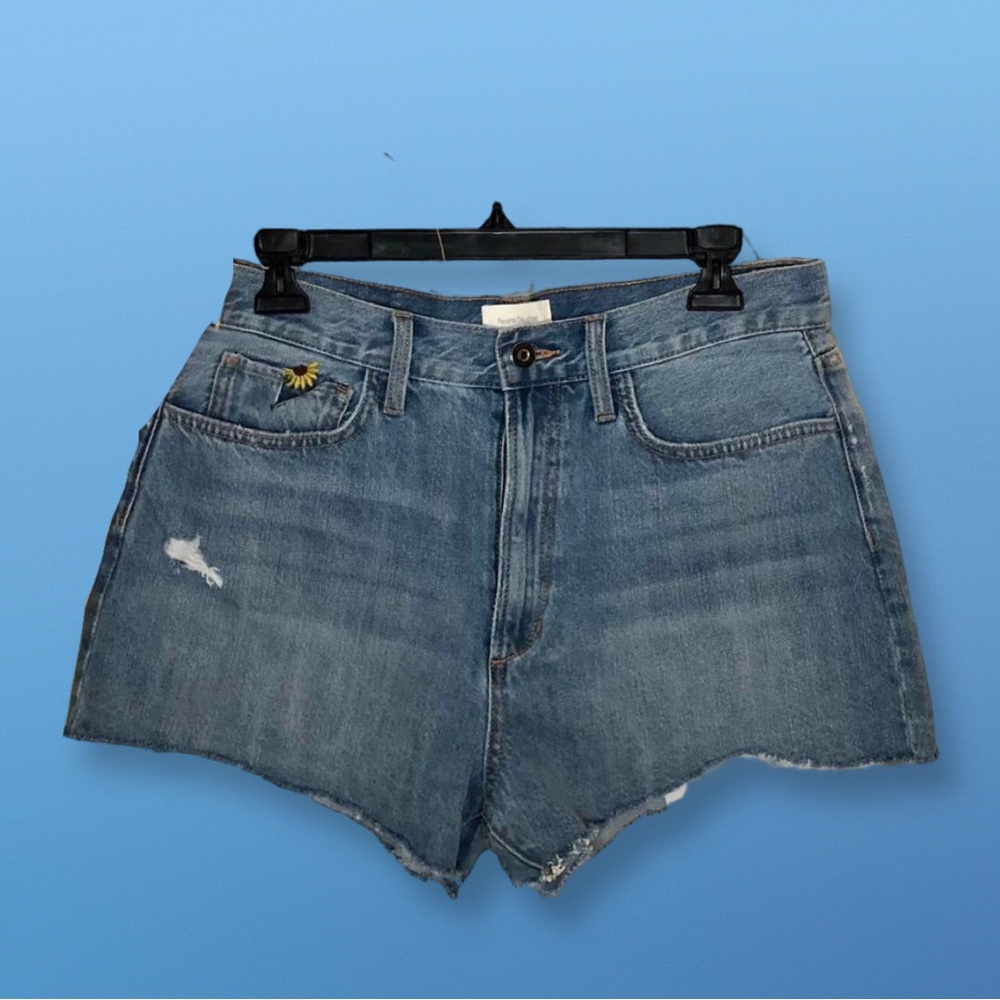 NWT Favorite Daughter Shorts Juni High-rise with sunflower details